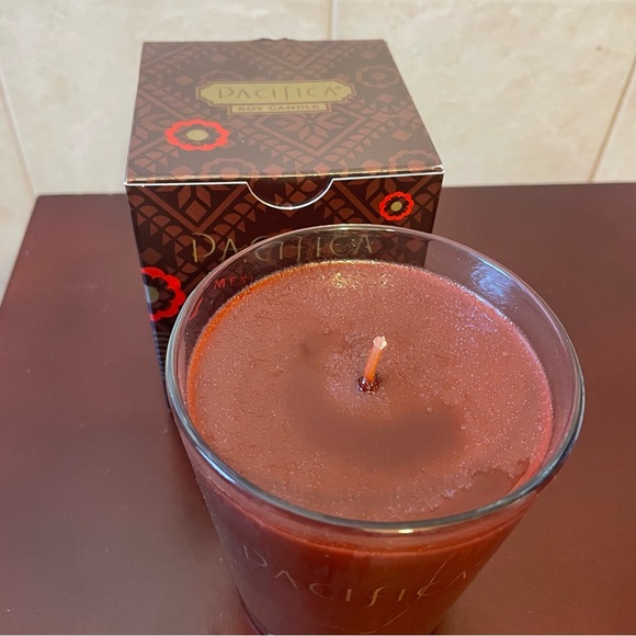 NIB PACIFICA “MEXICAN COCOA” 10.5 OZ. SCENTED SOY WAX CANDLE Chocolate Cinnamon - Picture 9 of 11